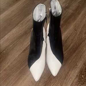 Givenchy Black and White Heeled Boots
